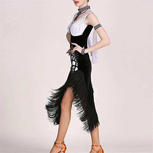 Traje de danza contemporánea Las mujeres diamante Profesional América vestido de la danza de la borla sin respaldo salón de baile dancewear Tango Salsa Rumba Samba Ritmo Rendimiento de vestuario Traje de danza contemporánea Las mujeres diamante Profesional América vestido de la danza de la borla sin respaldo salón de baile dancewear Tango Salsa Rumba Samba Ritmo Rendimiento de vestuario