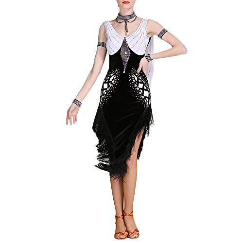 Traje de danza contemporánea Las mujeres diamante Profesional América vestido de la danza de la borla sin respaldo salón de baile dancewear Tango Salsa Rumba Samba Ritmo Rendimiento de vestuario Traje de danza contemporánea Las mujeres diamante Profesional América vestido de la danza de la borla sin respaldo salón de baile dancewear Tango Salsa Rumba Samba Ritmo Rendimiento de vestuario