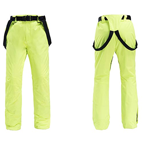 Traje De Esquiar Mujer Chaqueta Y Pantalones Esquí De Invierno Térmico Pantalones Impermeables A Prueba De Viento Conjunto Chaqueta Snowboard Montaña Para Deportes Al Aire Libre,Fluorescent green,XL