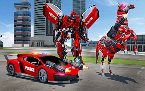 Transformación multi robot de la policía estadounidense: juegos de caballos salvajes