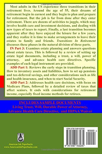 Transitions In Retirement: Volume 3 (Part 3: Estate Planning Arrangements) Transitions In Retirement: Volume 3 (Part 3: Estate Planning Arrangements)