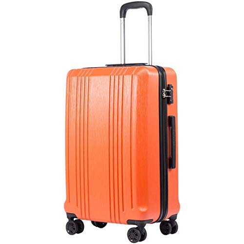 Travel Tolley Case Equipaje Maleta Set Spinner Mute Wheels Mujeres Hombres Equipaje con Ruedas 20 24 28 Pulgadas Orange 20"