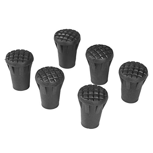 Trekking Pole Tips 6pcs Trekking Senderismo Pole Caps Puntas de Goma End Walking Pole Pies Consejos para Caminar Senderismo Senderismo Poles