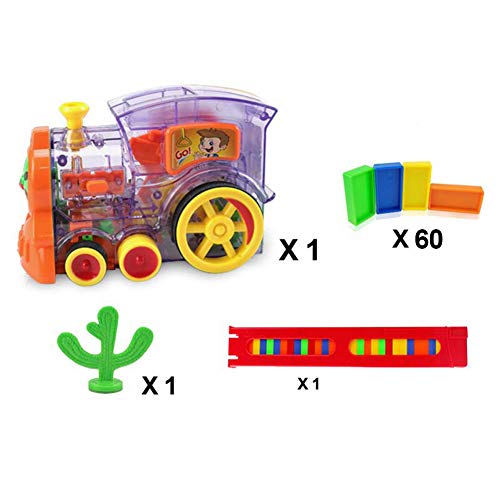 Tren Eléctrico Domino de Inteligencia Infantil, Juego automático de distribución de Rally, Juguete Educativo para la Primera Infancia Adecuado para Niños Regalo