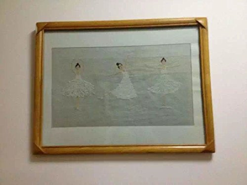 Tres de bailarinas de ballet DMC de punto de cruz con calibre americano Kits14ct 175 * 86 para parte delantera de cojín, juego de punto de cruz 42 * 26 cm Tres de bailarinas de ballet DMC de punto de cruz con calibre americano Kits14ct 175 * 86 para parte delantera de cojín, juego de punto de cruz 42 * 26 cm