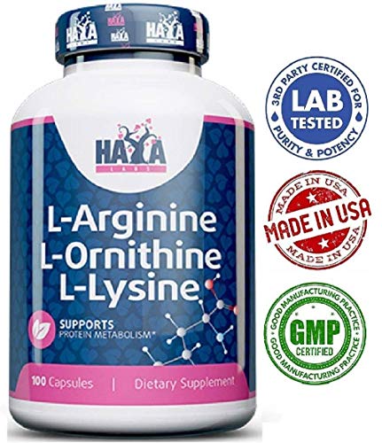 Tri-Amino Acid Complex L-Arginine L-Ornithine L-Lysine 100 Capsules Anabolic Lean Muscle Mass Builder