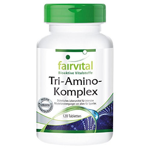 Tri-Amino-Complex - Complejo de Aminoácidos VEGANO - L-Arginina + Lisina + Ornitina - 120 Comprimidos - Calidad Alemana