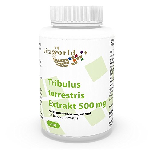 Tribulus Terrestris 500mg 100 Cápsulas Vita World Farmacia Alemania - Testosterona