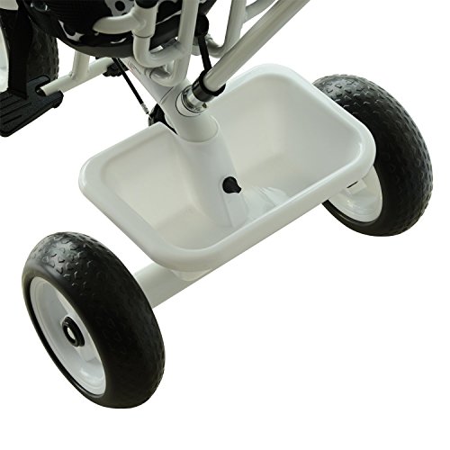 Triciclo para Niños con Capota extraíble y plegable Incluye barra telescópica para los padres Certificado EN71-1-2-3 Color Blanco 103x47x101cm Triciclo para Niños con Capota extraíble y plegable Incluye barra telescópica para los padres Certificado EN71-1-2-3 Color Blanco 103x47x101cm
