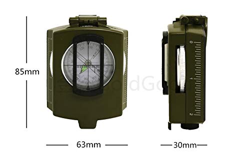 Trihedral-X DC60-2A brújula de brújula multifunción for Exteriores