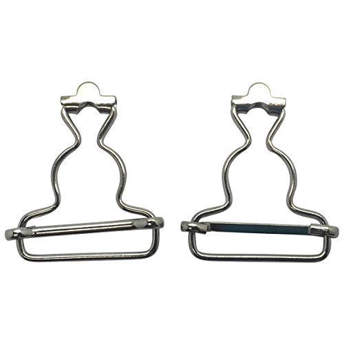 Trimming Shop Plateado 45mm x 30mm Dungaree Hebillas Metal Clip Cierres para Liga, Mano Bolsas, Chaquetas, Monos, Correas, Niños Overoles, Bricolaje Ropa - Plateado, 10pcs