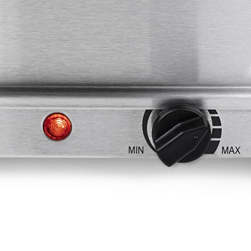 Tristar BP-6283 Servidor de buffet, Capacidad 3 x 2,4 l, Función Mantenimiento Calor y Placa Calientaplatos, Bandeja Alimentos Calientes con Tapas, Temperatura Ajustable, 200 W, Acero Inoxidable Tristar BP-6283 Servidor de buffet, Capacidad 3 x 2,4 l, Función Mantenimiento Calor y Placa Calientaplatos, Bandeja Alimentos Calientes con Tapas, Temperatura Ajustable, 200 W, Acero Inoxidable
