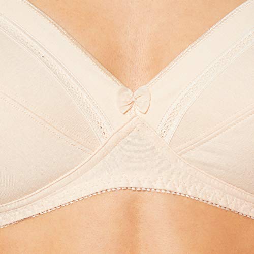 Triumph Cotton Classic Stretch N, Sujetador sin aros Mujer, Beige (Teint 00Kf), 95B (Talla del fabricante: 80B)