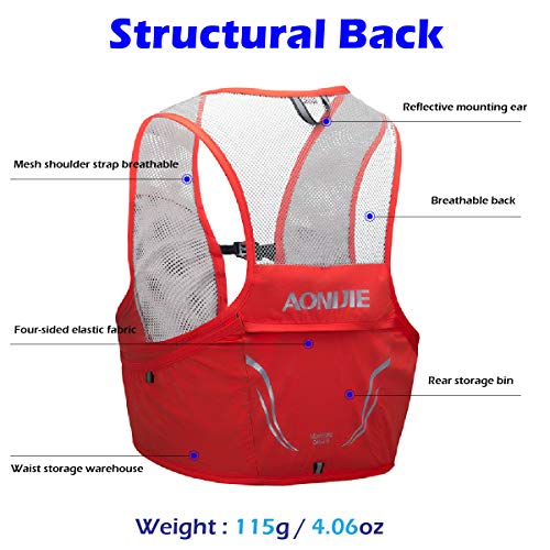 TRIWONDER Mochila de Hidratación Ligero 2,5L Superior Chaleco para Trail Running Ciclismo Marathoner Profesional Hombre Mujer (Rojo y Nananja - Solo Chaleco, L/XL (102-115 cm)) TRIWONDER Mochila de Hidratación Ligero 2,5L Superior Chaleco para Trail Running Ciclismo Marathoner Profesional Hombre Mujer (Rojo y Nananja - Solo Chaleco, L/XL (102-115 cm))