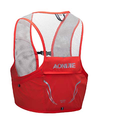 TRIWONDER Mochila de Hidratación Ligero 2,5L Superior Chaleco para Trail Running Ciclismo Marathoner Profesional Hombre Mujer (Rojo y Nananja - Solo Chaleco, L/XL (102-115 cm)) TRIWONDER Mochila de Hidratación Ligero 2,5L Superior Chaleco para Trail Running Ciclismo Marathoner Profesional Hombre Mujer (Rojo y Nananja - Solo Chaleco, L/XL (102-115 cm))