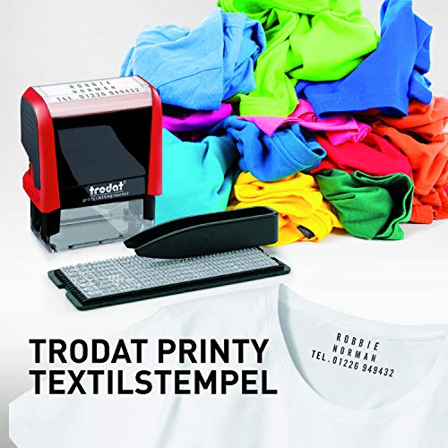 Trodat Printy 4911 Sello Autocomposición para Marcar Ropa – Texto de Hasta 3 líneas, Tinta Negra Trodat Printy 4911 Sello Autocomposición para Marcar Ropa – Texto de Hasta 3 líneas, Tinta Negra
