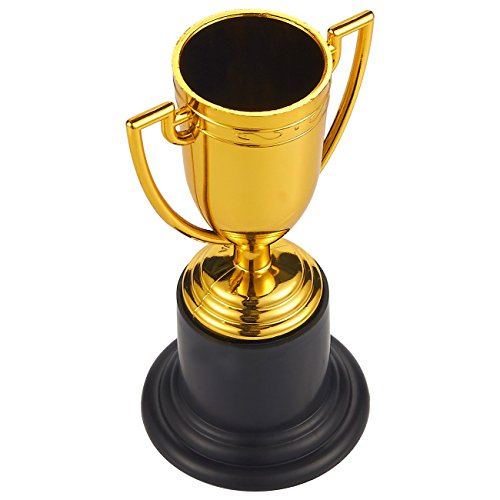 Trofeos para Premios Juvale - Paquete de 25 Copas de Plástico doradas como Trofeo para torneos deportivos, competiciones y fiestas, 5 cm x 10 cm x 5 cm