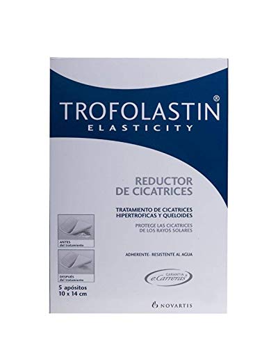 Trofolastín PPH106 - Reductor de Cicatrices - 5 Apósitos de 10 x 14 cm, Blanco