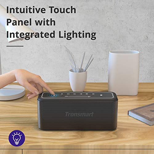 Tronsmart Mega Pro Altavoz Bluetooth 60W, Altavoz inalámbrico Portátil con TWS & NFC, Sonido Digital 3D, Panel Táctil, 10H de Reproducción Continua y Manos Libres para Fiesta, Hogar, Playa - Negro