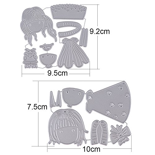 Troqueles Niña de Metal Dies Corte Plantillas Estarcir para Tarjeta, Papel, Álbum Scrapbook, DIY Troqueles Niña de Metal Dies Corte Plantillas Estarcir para Tarjeta, Papel, Álbum Scrapbook, DIY