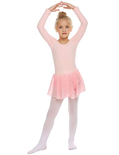 trudge niñas Ropa de Ballet Vestido de Ballet niñas Manga Corta Ballet de algodón Leotardo Traje de Ballet Vestido de Baile Cuerpo de Baile con Falda tutú