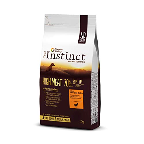 True Instinct High Meat Junior - Nature's Variety - Pienso para Cachorros Medium/Maxi con Pollo Deshuesado - 2kg