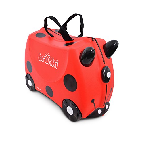 Trunki Maleta correpasillos y equipaje de mano infantil: Mariquita Harley (Rojo)