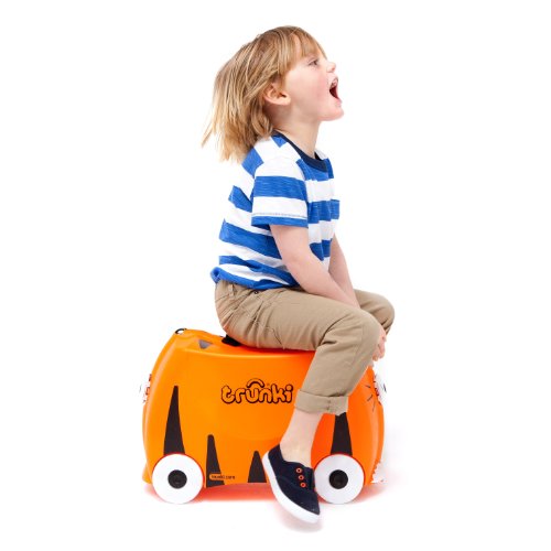 Trunki Maleta correpasillos y equipaje de mano infantil: Tigre Tipu (Naranja)