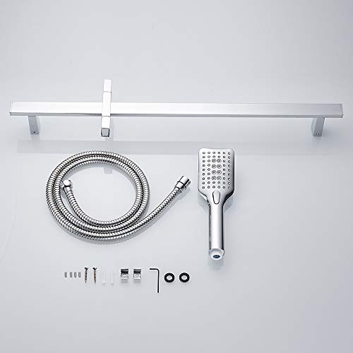 TRUSTLIFE 3 Modos de Rociado de Agua Kit de Ducha de Mano para Baño con Manguera de Acero Inoxidable y Sistema de Ducha con Barras Deslizantes Ajustables para Uso en el Hogar y el Gimnasio