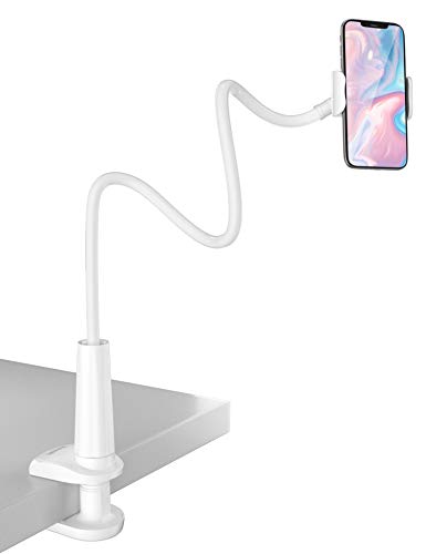 Tryone Soporte Tablet Teléfono Movil Flexible – Soporte con Brazo de Cuello de Cisne para Serie iPhone/Celulares Samsung/Huawei/Google Pixel y Más, 27.5 Pulgadas de Longitud en Total (Blanco) Tryone Soporte Tablet Teléfono Movil Flexible – Soporte con Brazo de Cuello de Cisne para Serie iPhone/Celulares Samsung/Huawei/Google Pixel y Más, 27.5 Pulgadas de Longitud en Total (Blanco)