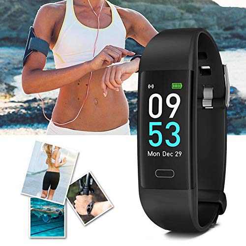 TS10 Slim Fitness Tracker para niños y mujeres, rastreador de actividad impermeable con monitor de sueño, frecuencia cardíaca y presión arterial, reloj inteligente con podómetro para modos deportivos