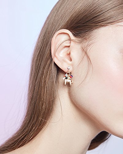 TSK Pendientes salvajes del zodiaco salvaje, personalidad coreana femenina Pendientes simples del potro, joyería estupenda del oído de hadas,Oro,Un tamaño TSK Pendientes salvajes del zodiaco salvaje, personalidad coreana femenina Pendientes simples del potro, joyería estupenda del oído de hadas,Oro,Un tamaño