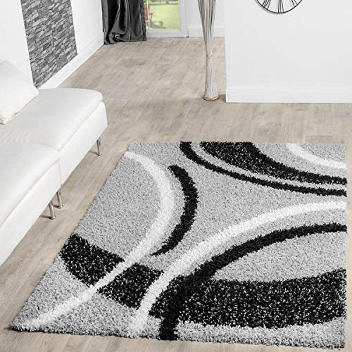 T&T Design Alfombra Shaggy Moderna Pelo Largo Diseño Vigo Gris Negro Crema Al Mejor Precio, Größe:140x200 cm T&T Design Alfombra Shaggy Moderna Pelo Largo Diseño Vigo Gris Negro Crema Al Mejor Precio, Größe:140x200 cm
