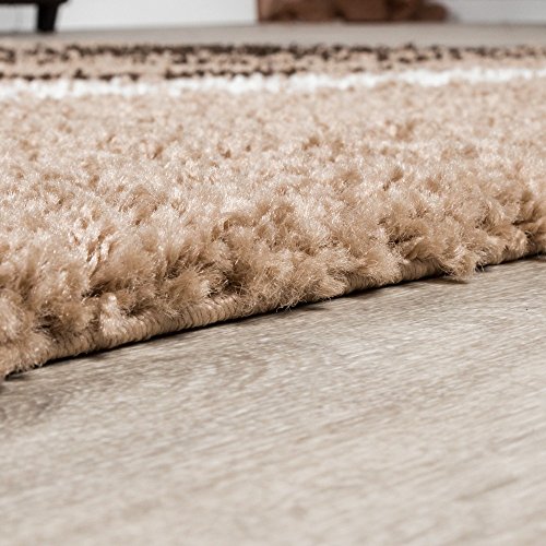 T&T Design Alfombra Shaggy Moderna Pelo Largo Diseño Vigo Marrón Beige Crema Mejor Precio, Größe:120x170 cm T&T Design Alfombra Shaggy Moderna Pelo Largo Diseño Vigo Marrón Beige Crema Mejor Precio, Größe:120x170 cm