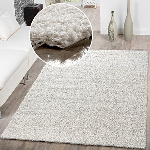 T&T Design Shaggy - Alfombra para salón, diferentes precios, varios colores, crema, 140 x 200 cm T&T Design Shaggy - Alfombra para salón, diferentes precios, varios colores, crema, 140 x 200 cm