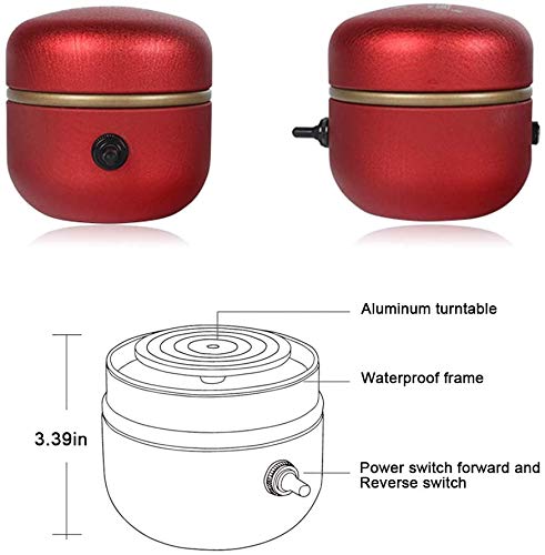 TTLIFE Mini máquina de cerámica, placa giratoria eléctrica de 1500 RPM, rueda de cerámica pequeña Herramienta de arcilla de bricolaje con bandeja, cerámica de máquina de dibujo de punta de dedo