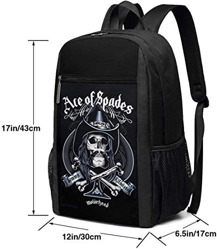 TTmom Mochilas Tipo Casual,Bolsa de Viaje Ace of Spades Backpack Laptop Backpack School Bag Travel Backpack 17 Inch