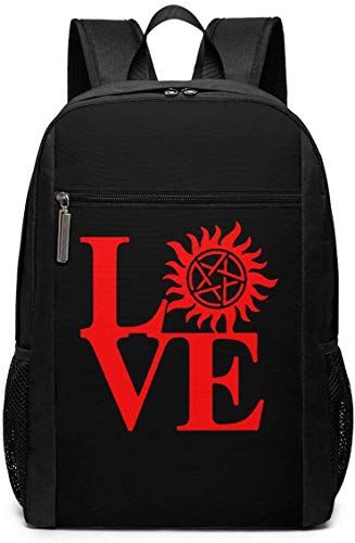 TTmom Mochilas Tipo Casual,Bolsa de Viaje Love Supernatural Backpack Laptop Backpack School Bag Travel Backpack 17 Inch