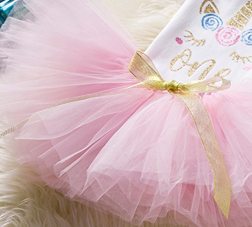 TTYAOVO Bebé Niña 1er cumpleaños 3pcs Conjuntos con Diadema Unicorn y Mameluco y Faldas Tamaño 1 años Rosa y Unicornio TTYAOVO Bebé Niña 1er cumpleaños 3pcs Conjuntos con Diadema Unicorn y Mameluco y Faldas Tamaño 1 años Rosa y Unicornio