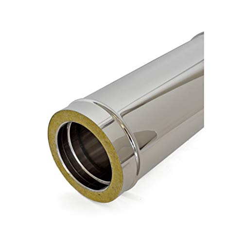 Tubo doble pared de acero inoxidable para chimeneas L 500 mm (DN 130-180)