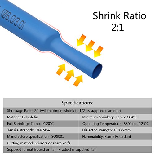Tubo Termorretráctil 750 Piezas,Preciva 2: 1 Poliolefina Tubo Termoretráctil Envoltura de Alambre 5 Color 12 Tamaño para Protección el cable,Prevenir la corrosión del metal etc Tubo Termorretráctil 750 Piezas,Preciva 2: 1 Poliolefina Tubo Termoretráctil Envoltura de Alambre 5 Color 12 Tamaño para Protección el cable,Prevenir la corrosión del metal etc