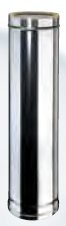 Tubo, tubo de doble pared, tubo de humos 1 metro, aislado (25mm), acero inoxidable 316l, calderas de pellets, diámetro 80/130, espesor 0,40mm