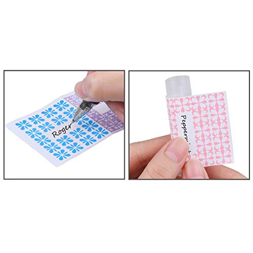 Tubos para envasar bálsamo labial - Paquete 50 Tubos - Hágalo usted mismo - 5,5 ml - Incluye 50 Adhesivos Escribibles (10x5 colores) y 50 Adhesivos de Bálsamo Labial Impresos