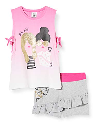 Tuc Tuc Conjunto Camiseta Y Falda Punto Mensaje NIÑA Rosa Powerful