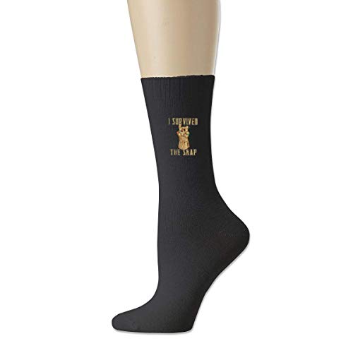 TUCBOA Crew Calcetines,I Survived The Snap Crew Socks, Calcetines Suaves Y Cómodos Unisex Para Acampar Deportivo,18cm TUCBOA Crew Calcetines,I Survived The Snap Crew Socks, Calcetines Suaves Y Cómodos Unisex Para Acampar Deportivo,18cm