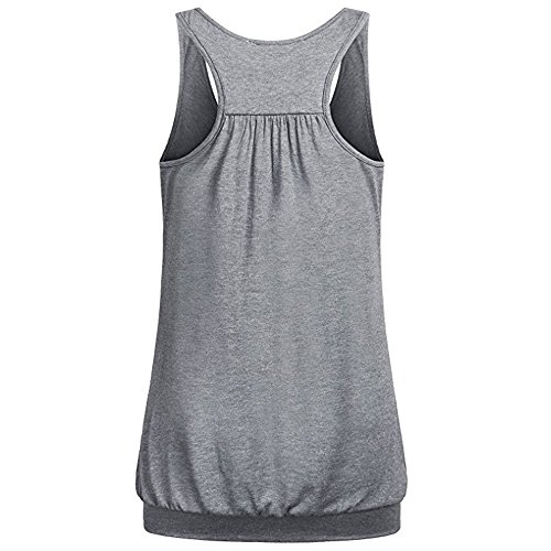 TUDUZ Blusa Mujer Sin Manga Verano Camisa Deportiva Top Cuello Redondo Chaleco Suelto Camiseta Moda (Gris.B, M) TUDUZ Blusa Mujer Sin Manga Verano Camisa Deportiva Top Cuello Redondo Chaleco Suelto Camiseta Moda (Gris.B, M)