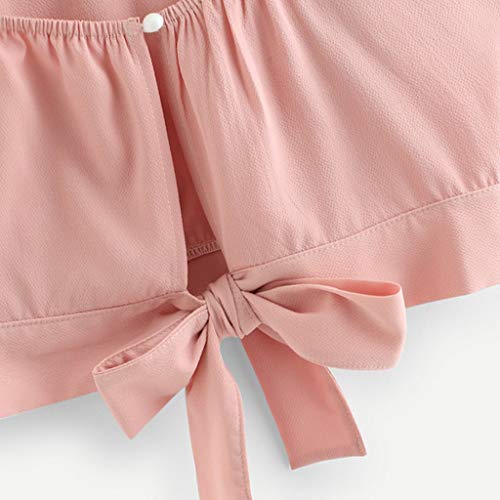 TUDUZ Blusa Mujer Sin Manga Verano Camisa Raya Top Cuello en V Chaleco Pequeño Camiseta Moda (Rosado.B, M) TUDUZ Blusa Mujer Sin Manga Verano Camisa Raya Top Cuello en V Chaleco Pequeño Camiseta Moda (Rosado.B, M)