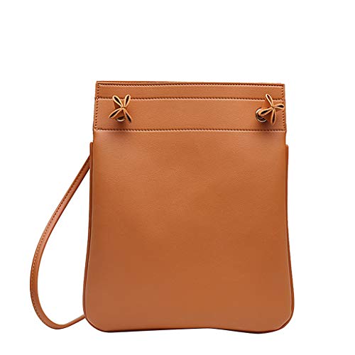 TUDUZ Bolsa Mujer Bandolera Bolsa De Mensajera Bolsa Cuadrada Casual Pequeña Simple Bolsa De Hombro (Marrón) TUDUZ Bolsa Mujer Bandolera Bolsa De Mensajera Bolsa Cuadrada Casual Pequeña Simple Bolsa De Hombro (Marrón)