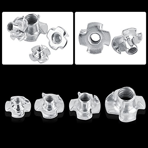 Tuerca en T Tuercas en T de cuatro puntas Tuercas de acero al carbono chapadas en zinc para muebles de carpintería M3 / M4 / M5 / M6 / M8 (M4-50pcs) Tuerca en T Tuercas en T de cuatro puntas Tuercas de acero al carbono chapadas en zinc para muebles de carpintería M3 / M4 / M5 / M6 / M8 (M4-50pcs)