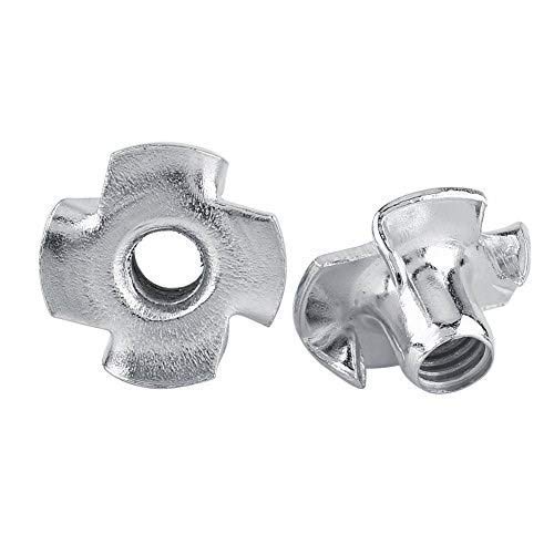 Tuerca en T Tuercas en T de cuatro puntas Tuercas de acero al carbono chapadas en zinc para muebles de carpintería M3 / M4 / M5 / M6 / M8 (M4-50pcs) Tuerca en T Tuercas en T de cuatro puntas Tuercas de acero al carbono chapadas en zinc para muebles de carpintería M3 / M4 / M5 / M6 / M8 (M4-50pcs)
